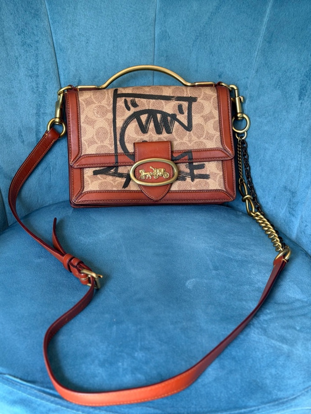 Coach Riley In Signature Canvas With Rexy By Guang Yu